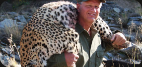 A very proud Arub Safaris client with huge leopard